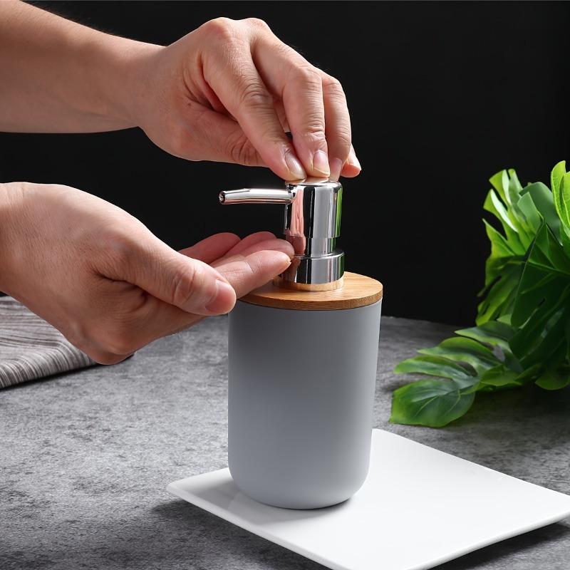 Bamboo Soap Dispenser, Bathroom Countertop Soap Dispensers, Naturally Tough Eco Friendly Lotion Dispenser For Kitchen & Bathroom