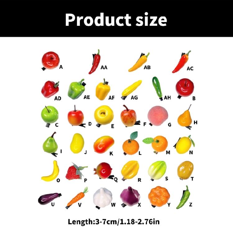 Unique And Practical Resin Hair Clip Shaped Like Fruits And Vegetables Hairpin Suitable For Girls' Everyday Styling