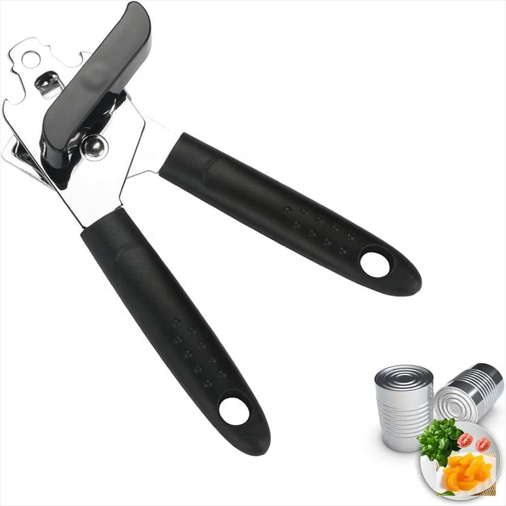 Can Opener Manual, Stainless Steel Handheld Can Opener, Comfortable Handle, Handheld Can Openers with Big Effort-Saving Knob