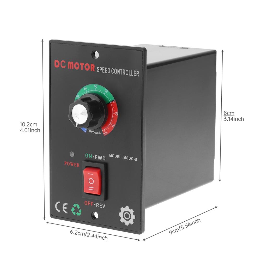 12-60V 20A DC PWM Brush Motor Speed Controller Reversible Switch Forward Inverse for 550 775 795 895 Motors