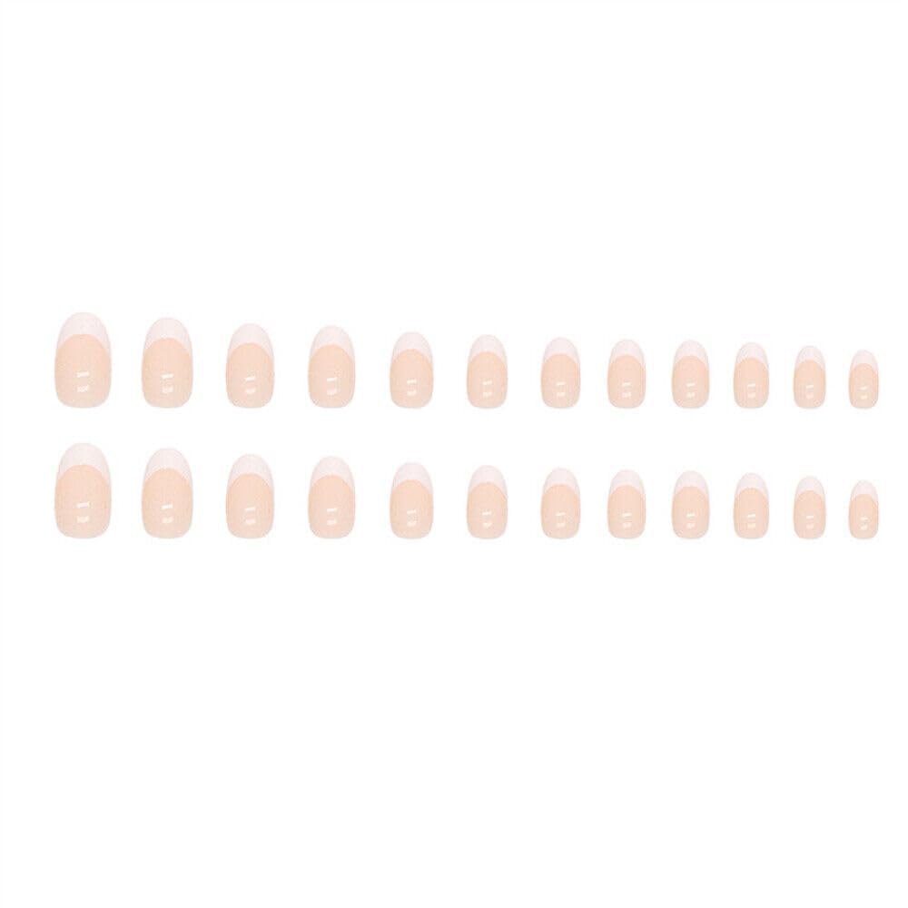 Fashionharbour 24PCS Everlasting French Nails Artificial Nails Art Set| Lightweight & Long Lasting| Easy To Use| Quick Fix For Festivals & Special