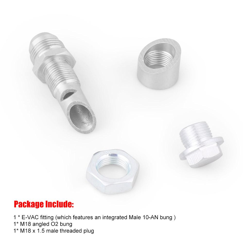 Stainless Steel Exhaust Vacuum Kit Catch Can Vent E-VAC Scavenger Kit includes T304 SS E-VAC fitting