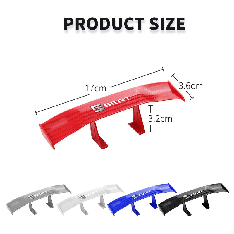 New B6 Car Rear Mini Spoiler Wing Motorcycle Small Model Canard Tail Winglet ABS Carbon For SEAT Ibiza Leon Arona Ateca Tarraco Alhambra Cupra