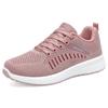 Women's shoes, sports shoes, new fly-woven mesh running shoes, lace-up simple shoes, women's breathable soft-soled single shoes