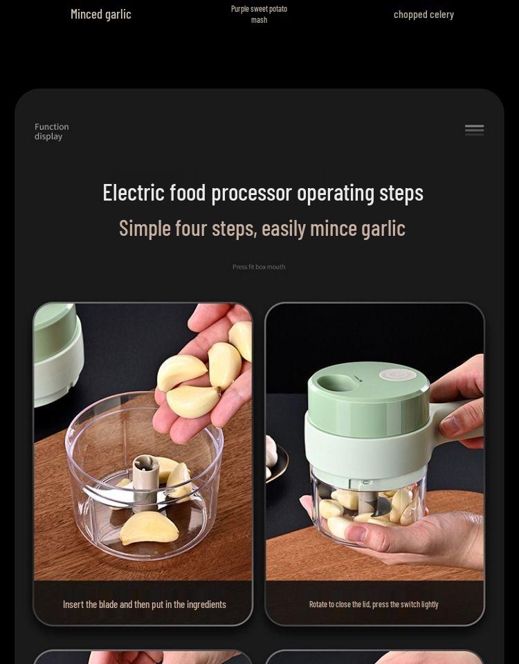 Wireless Electric Mini Vegetable & Garlic Chopper