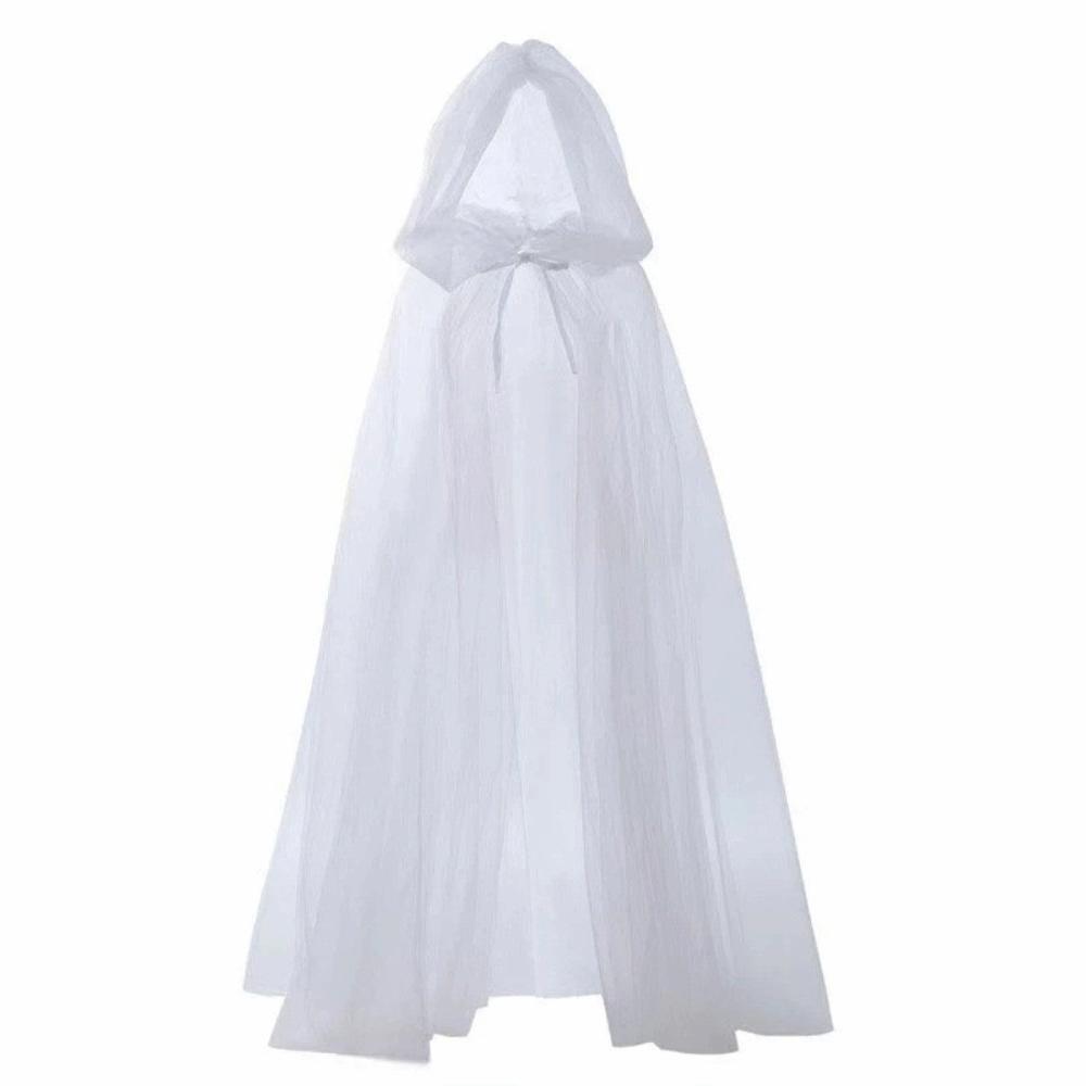 

Polyester Witch Wizard Hooded Cloak 150cm/59in Cosplay Costume Cape Red Riding Hood Kids/Adults White