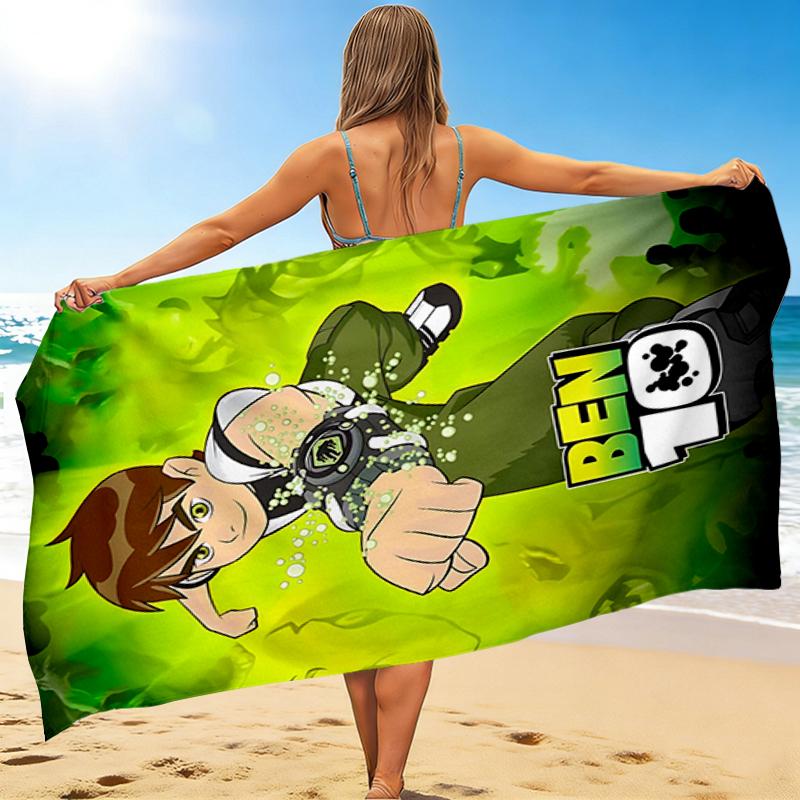 1Pc Ben Alien Force Beach Towel, Quick Dry, Multi-Use for Beach Pool Gym Yoga Home Travel, Christmas, Halloween, Xmas Gift M929346