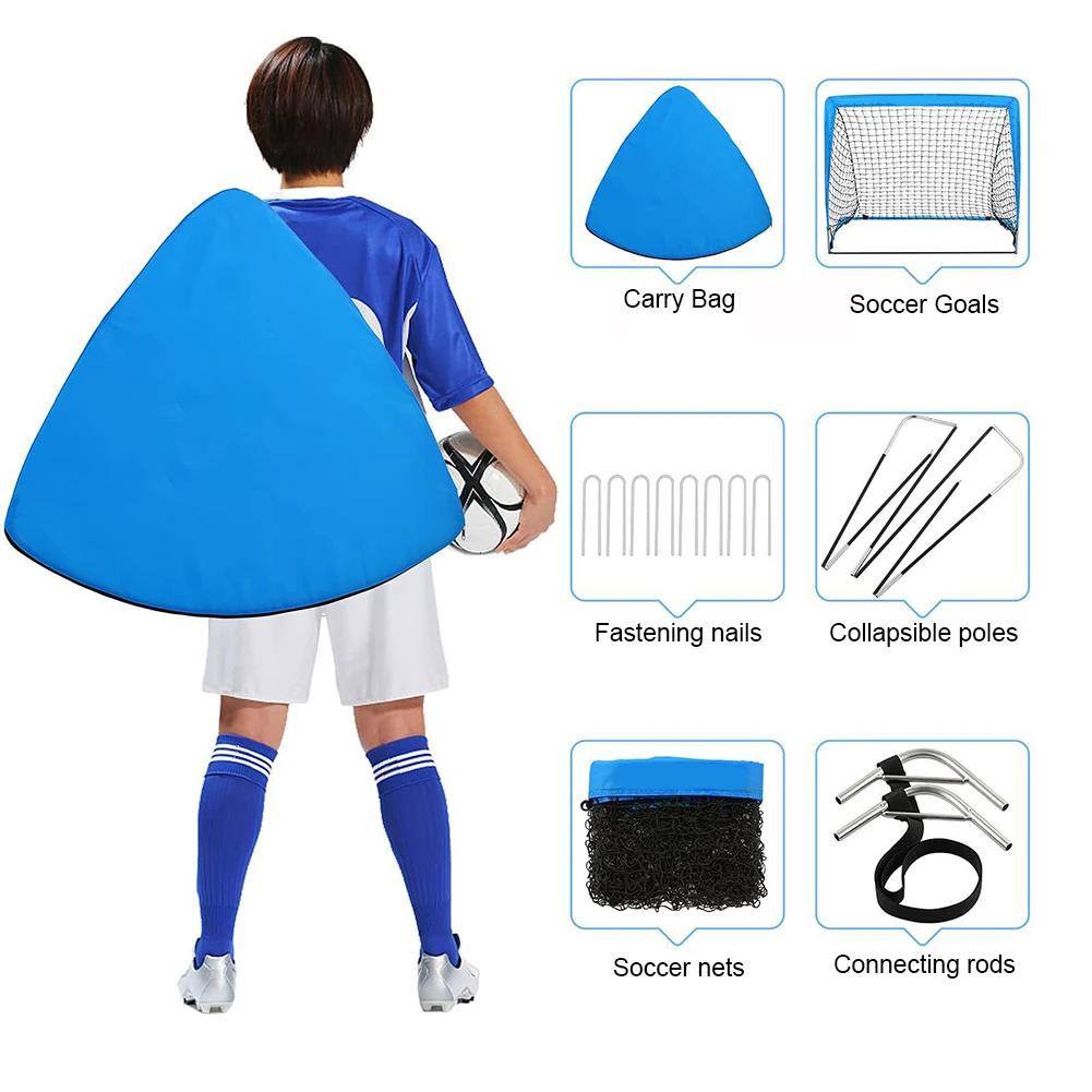 Portable Soccer Goals for Kids and Youth Folding Soccer Goal Pop Up Soccer Net with Carry Bag for Backyard Training Goal