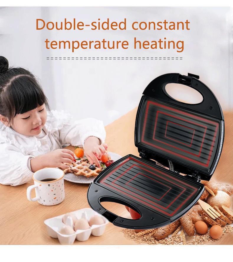 Edelstahl Panini-Presse & Waffelautomat - Sandwich-Toaster für das Frühstück