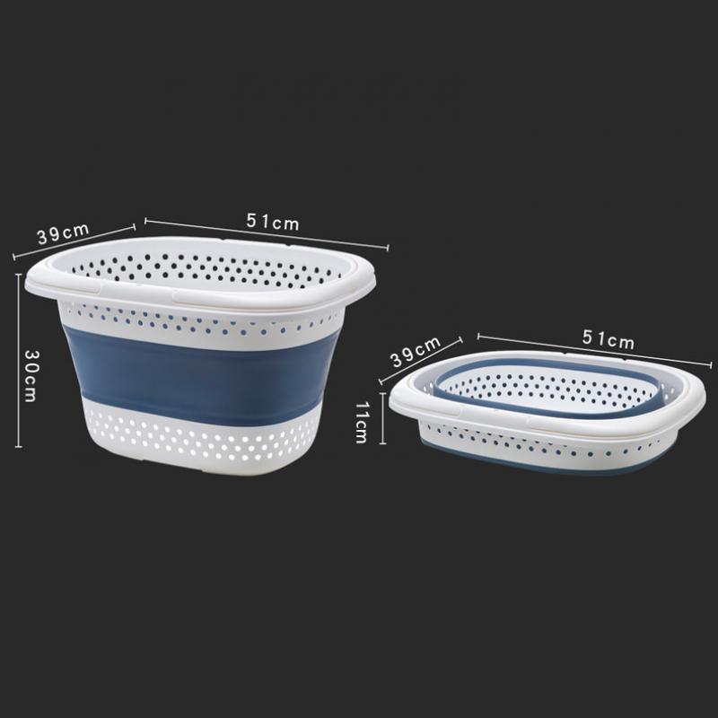 Collapsible Plastic Laundry Basket Folding Pop Up Bathroom Dirty Clothes Basket Household Plastic Large Storage Container