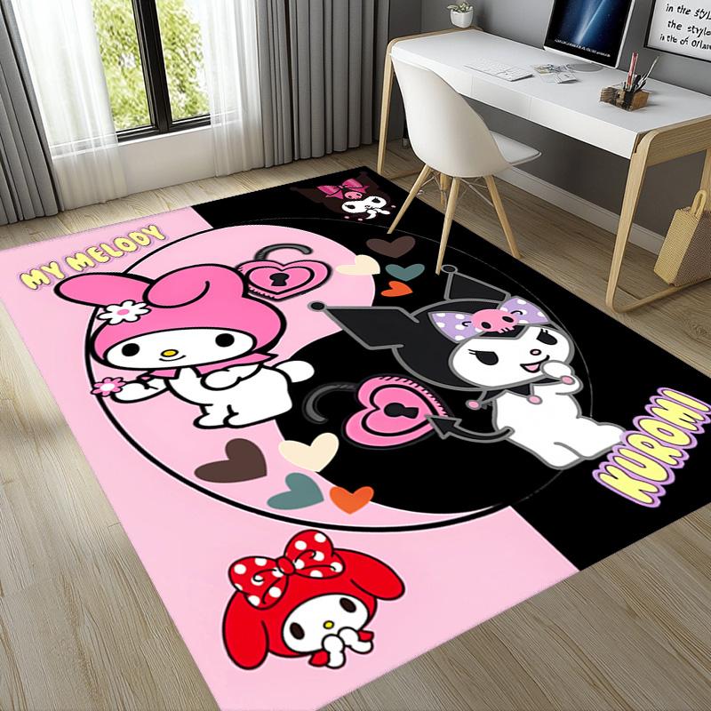 home decor Kuromi Pattern Printed Rug suitable for living room game room computer room bedroom carpet Halloween gift
