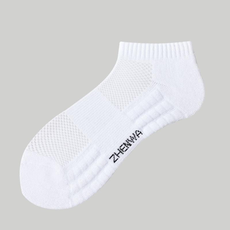 

White Socks Summer Thin Men s Towel Bottom Short Tube Mesh Breathable Men s Spring and Summer Sports Basketball Socks 1 pair білий