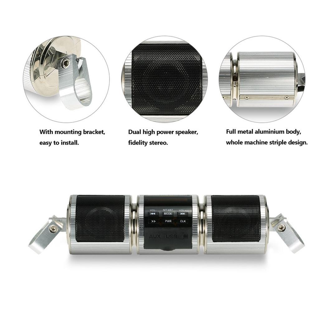 Motorrad   Lautsprecher Kabellos IP54 Wasserdicht  12V Lenker Montiert   Soundsystem