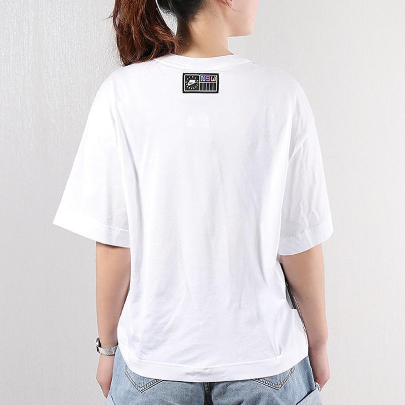 Nike Sportswear Loose Fit Short Sleeve T-Shirt Women Tops White AT0565-100