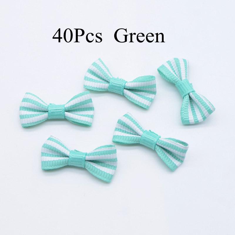 

40 шт., мини-лента в рубчик, галстук-бабочка, аппликации, плоская задняя часть, орнамент для скрапбукинга, нашивки, аксессуары, принадлежности для рукоделия зелёный