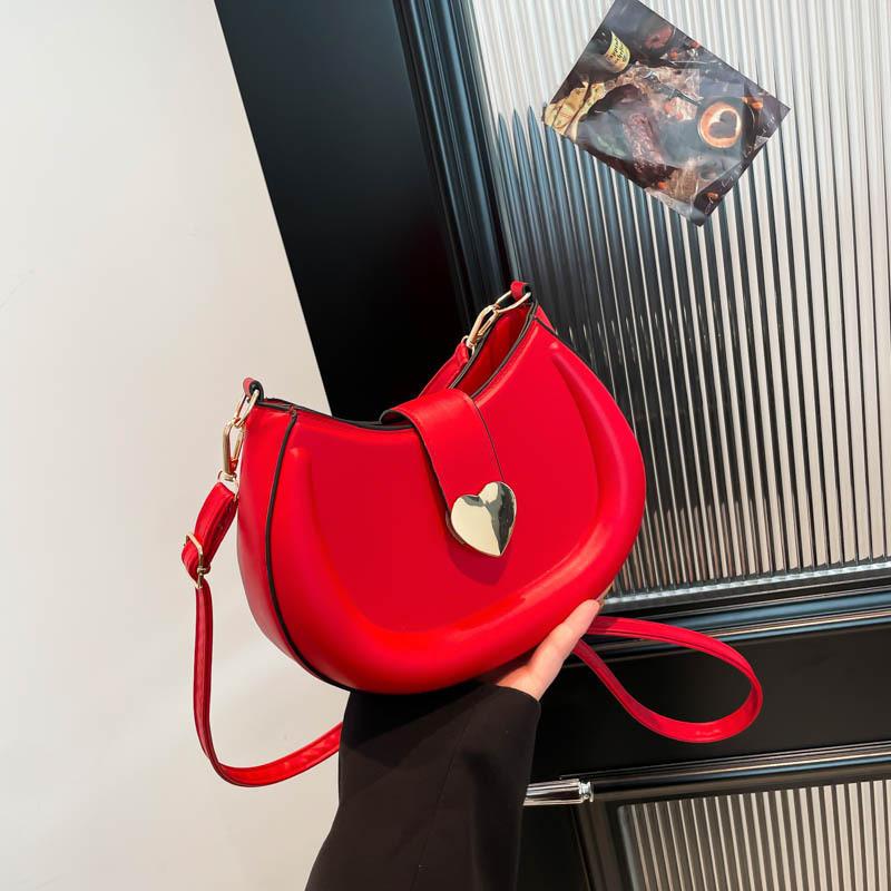 Cute Small Bag For Women Pu Material Street Style Shoulder Bag With Zipper Closure For Daily Use