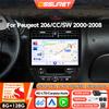 Android Car Radio for Peugeot 206 206CC 206SW 2000 -2008 Car Intelligent Multimedia Player Autoradio by Snapdragon 6115 360cam