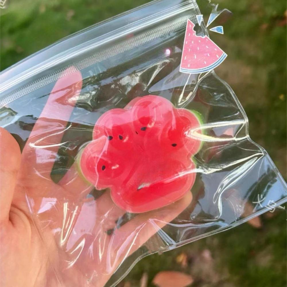 

Watermelon Cat Paw Squeeze Toy Sticky Decompressing Pinching Cat Paw Creative Stress Relief Toys A