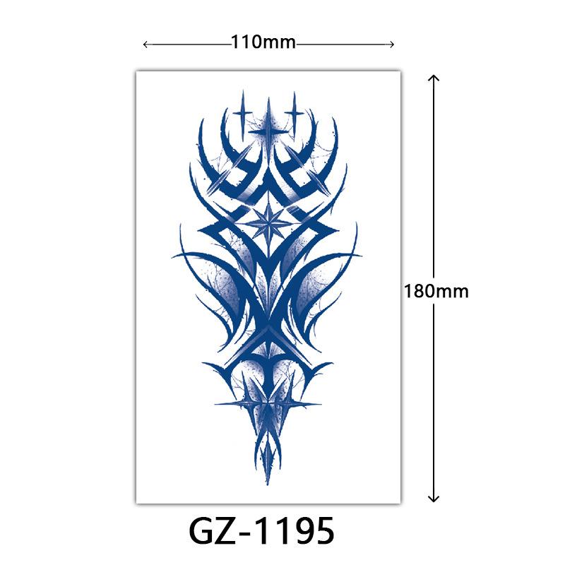 Herbal Tattoo Stickers, Juice Tattoo Stickers, Semi-Permanent English Letter Tattoo Stickers Tattoo