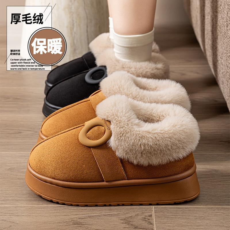 Cotton Slippers Bag Heel Women's Winter Indoor Home Non-slip Thickened Warm Can Wear Slippers Outside