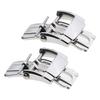 2 Pieces Stainless Steel Folding Clasp Butterfly Watch for Strap, 18mm Width
