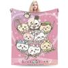 Chiikawa Catoon Flannel Blanket Grabber Kawaii Customized Throw Blankets for  Sofa Bedding Lounge 125*100cm Bedspread