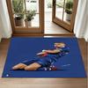 Kylian Mbappe Design Crystal Velvet Rug Soft Decorative Mat for Bedroom Entrance