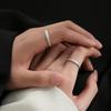 Star River Couple Wedding Ring Set - Small-scale Design Ring for Both Men and Women with Open Fingers On The Index Fingers