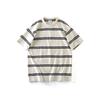 American Retro Pure Cotton Short Sleeve T-Shirt Men's 2024 New Arrival Summer Stripes Bottoming Shirt Export Export Cotton T-shirt
