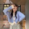Women's Soft Chic French-Inspired Niche Knit Cardigan Jacket Spring Japanese Retro Lazy Vibe Sweater Outerwear