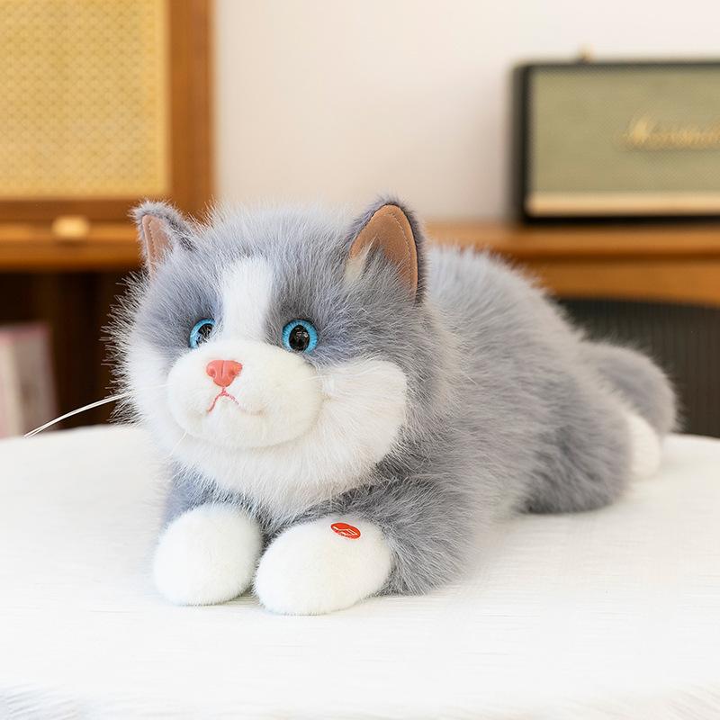 Simulation Voice Puppet Cat Doll Cute Plush Toy Doll Girl Children's Playground Kitten Soothing Gift