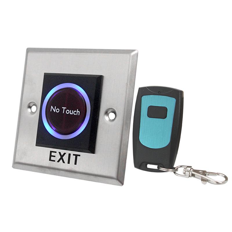 Brushed Stainless Steel Infrared Sensor Exit Switch - Concealed Mount, Contactless Button