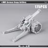 WW1 Military Series Vehicles Building Blocks Artillery Howitzer Soldier Figures Accessories British Italian Field Gun Bricks Toy