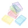 Clear Glitter Small Storage Box Kpop Photo Mini Card Holder Flip Lid Photo Case Small Stationery Card Holder Organizer