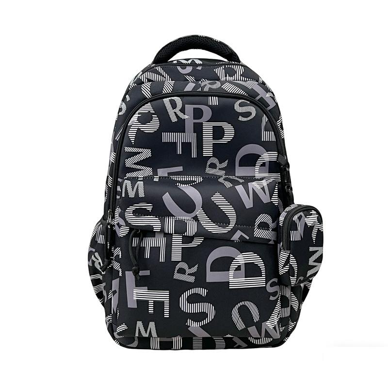 Schoolbag New Graffiti Korean Version Printed Backpack Junior High School High School College Student Schoolbag Large Capacity High Value Backpack