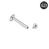 G23 Titanium Internally Threaded T-Bar Labret Stud (Pure Titanium Body Piercing Jewelry)