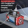 Portable Powerful USB Rechargeable Flashlights Solar LED Light With COB Work Light Charge Mobile Phone Camping Lamps