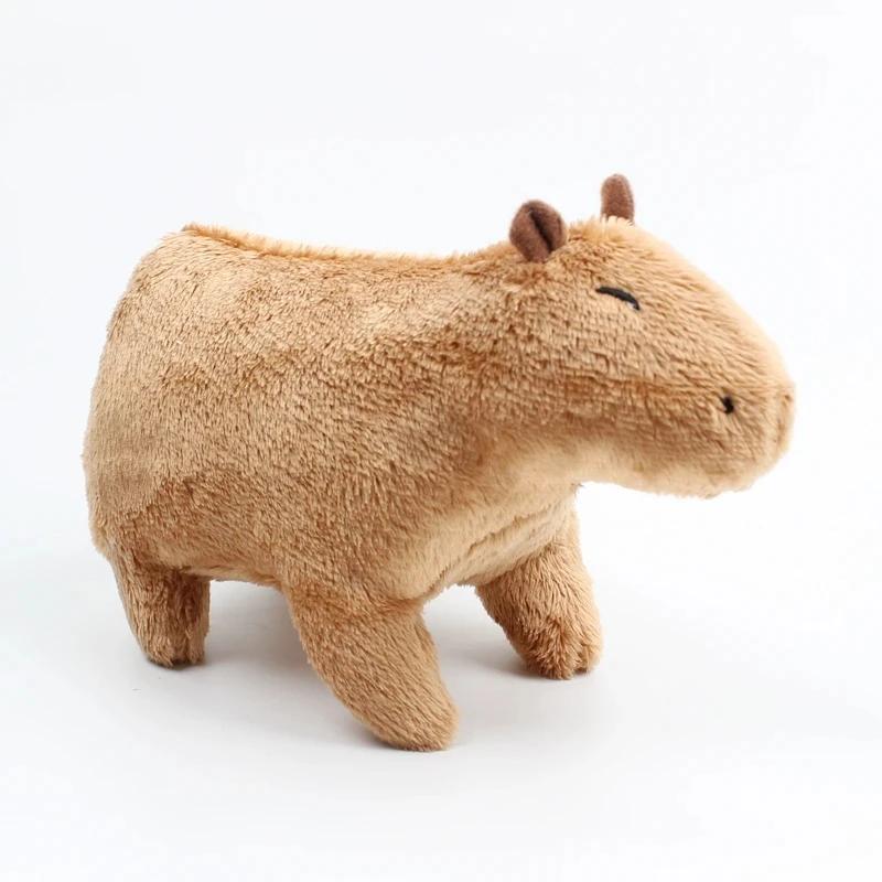Simulation Fluffty Capybara Plush Stuffed Animals Toy Soft Dolls Real Life Capybara Dolls Kids Toys Peluche Christmas Gift 18cm