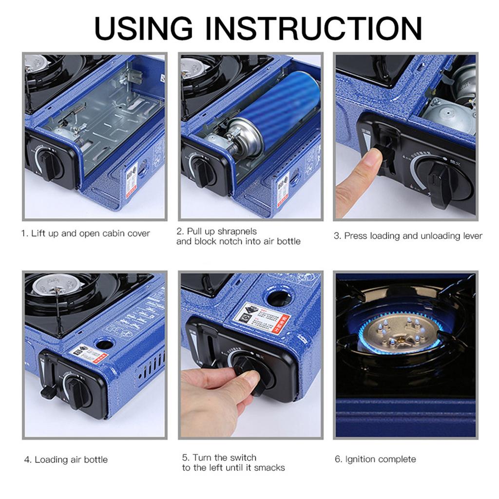 MS?520 Camping Butan Tragbarer Gaskocher Outdoor Winddichter Tragbarer Grillkocher