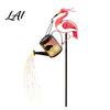 Starlight Waterfall Effect Lamp Solar Flamingo Watering Can Light Powered LED Garden Waterproof Outdoor Metal Yard Decor Pathway Light with Stake for
