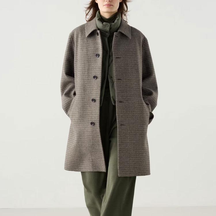 Uniqlo C Series Single Breasted Exquisite Pocket Design Reversible Wool Casual Soft Coat Unisex Coats 470116-35