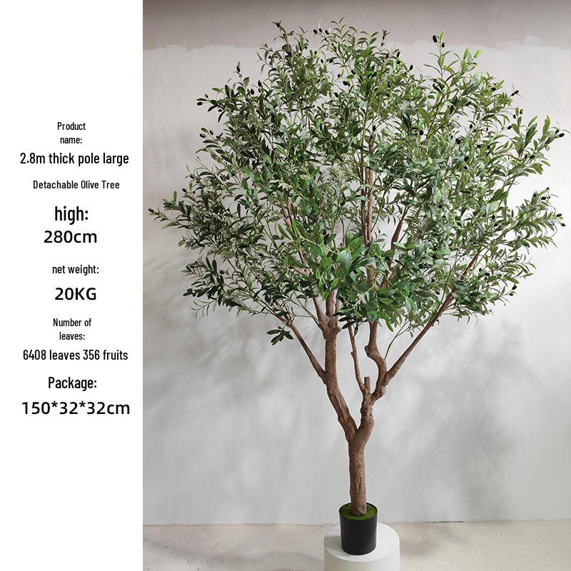 Olive Tree Potted Plant - Indoor Decor Simulation for Living Room