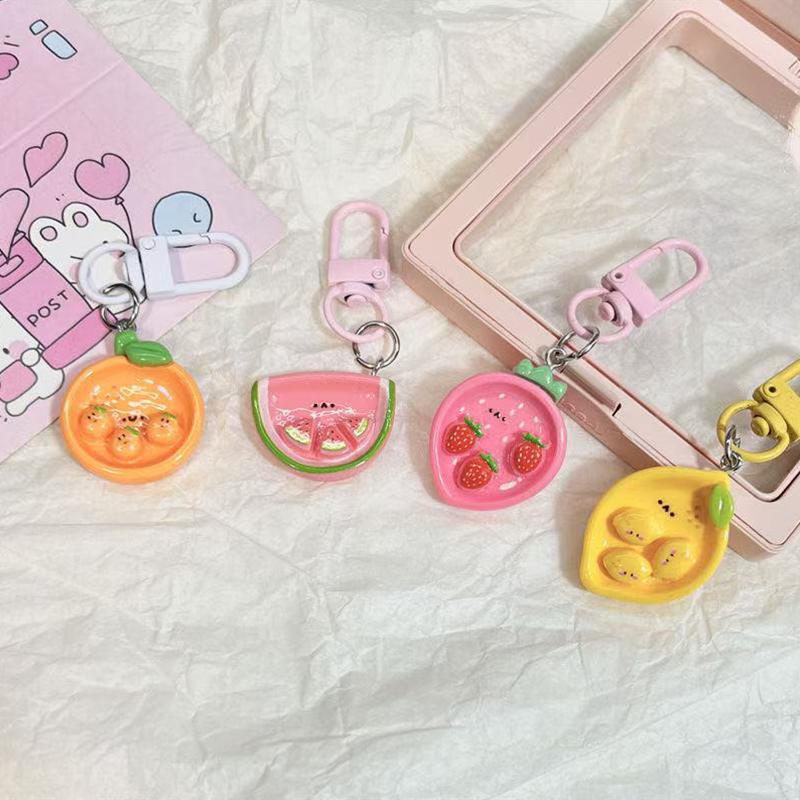 1Pcs/5Pcs Cute Fruit Keychain Wallet Strong And Durable Decoration Women Keychain Hanging On Backpack Keychain Gifts