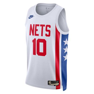 X NBA Collaboration Brooklyn Nets Dri-Fit Ben Simmons Crew Neck Lightweight Moisture-Wicking Basketball Shirt Men Tops White DO9444-103