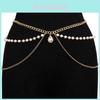 Metallic Body Chain For Women Men With Rhinestone Decoration For Summer Fashion