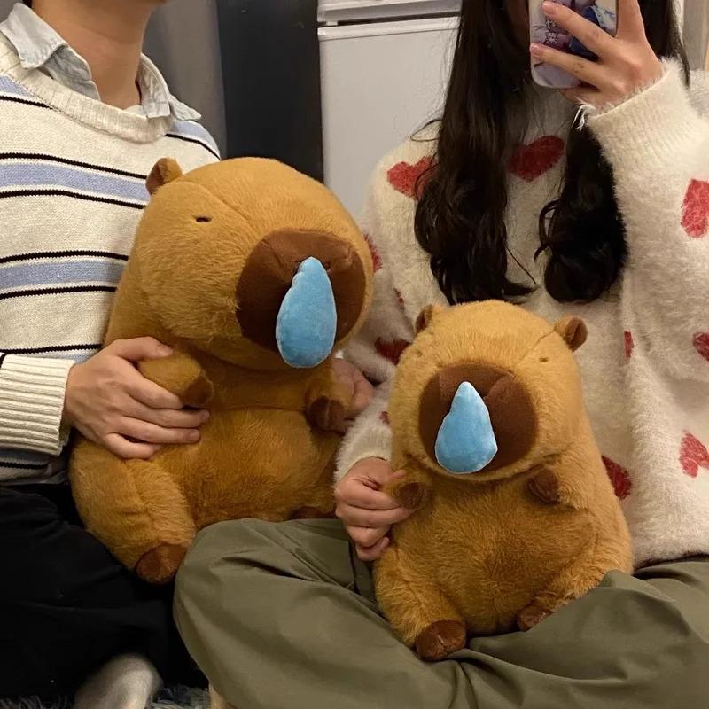 Capybara Plush Toy with Runny Nose - Stuffed Animal Doll Pendant Birthday Gift