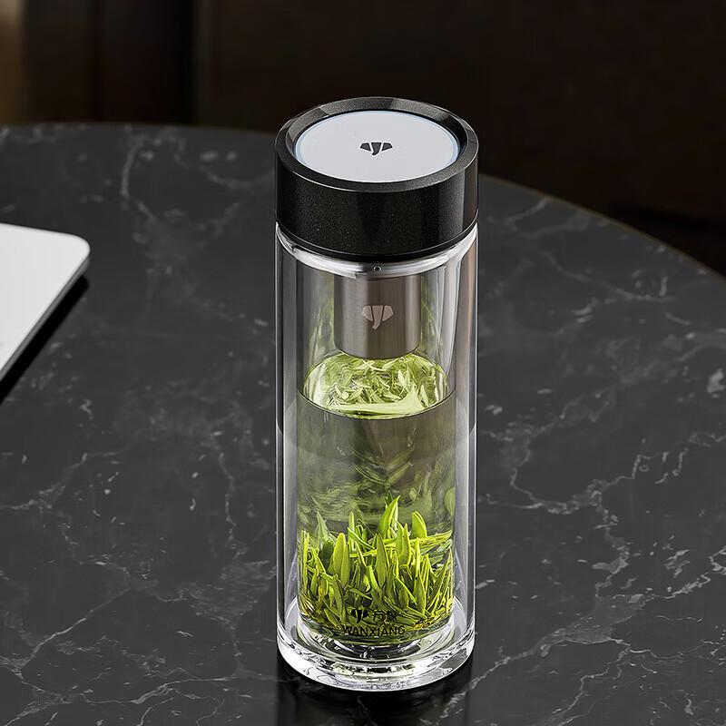 WANXIANG Double-Walled Borosilicate Glass Tea Tumbler