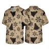 Men's Christmas Theme Caregiver Uniform, Holiday Scrub Top for Nurses and Workers
