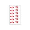 Waterproof Floral Forehead Tattoo Sticker for Women & Children - Ancient Costume Fairy Hanfu & Bride Red Stickers