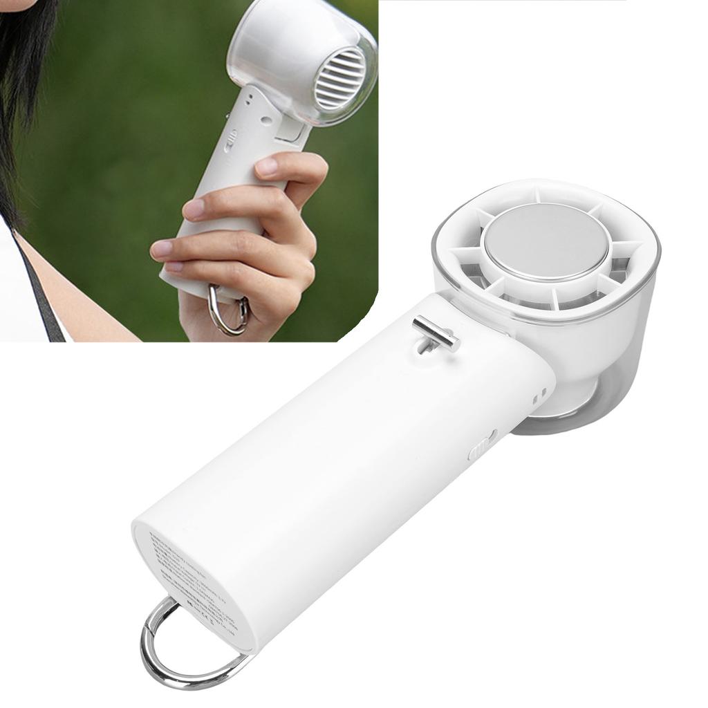 Portable Handheld Fan 5 Speeds Quiet Rechargeable   High Speed Cooling Fan with Lanyard for Travel Home Beach
